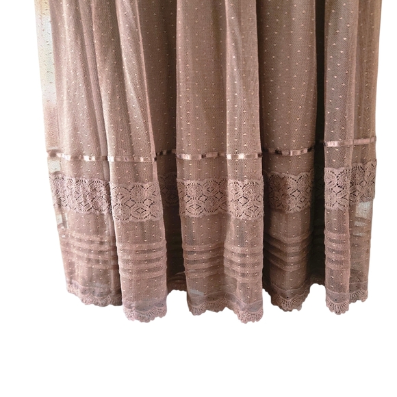 Apt. 9 Lace-Accented Midi Skirt in Brown - Picture 5 of 6